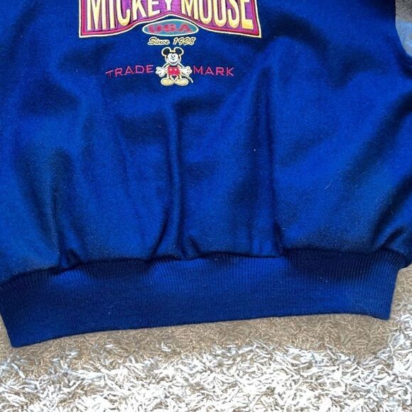 Vintage Disney Studios Wool Mickey Mouse Bomber Jacket~Size L Spirit Jacket - Picture 12 of 16